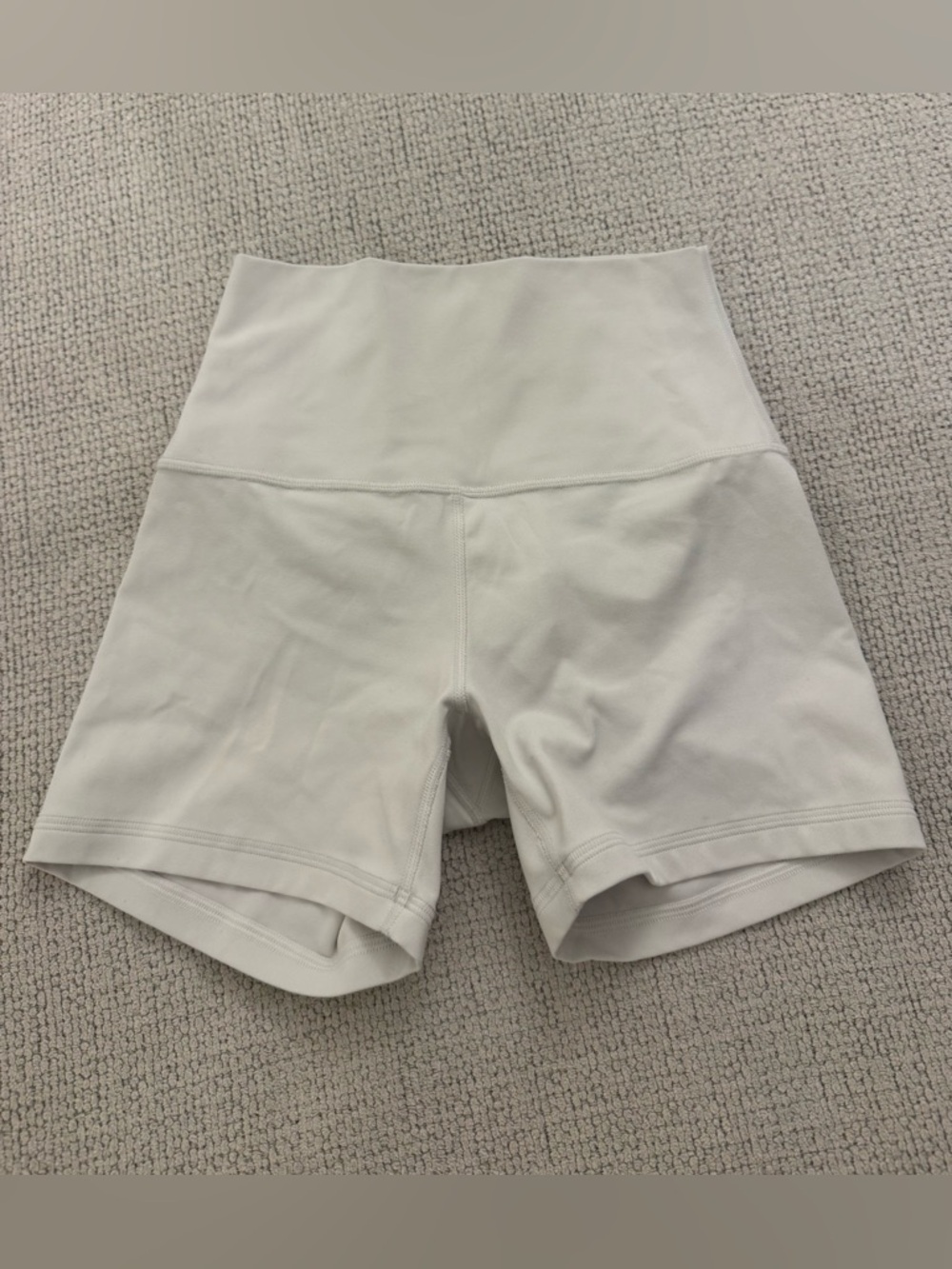 CRZ YOGA High-Waist White Bike Shorts